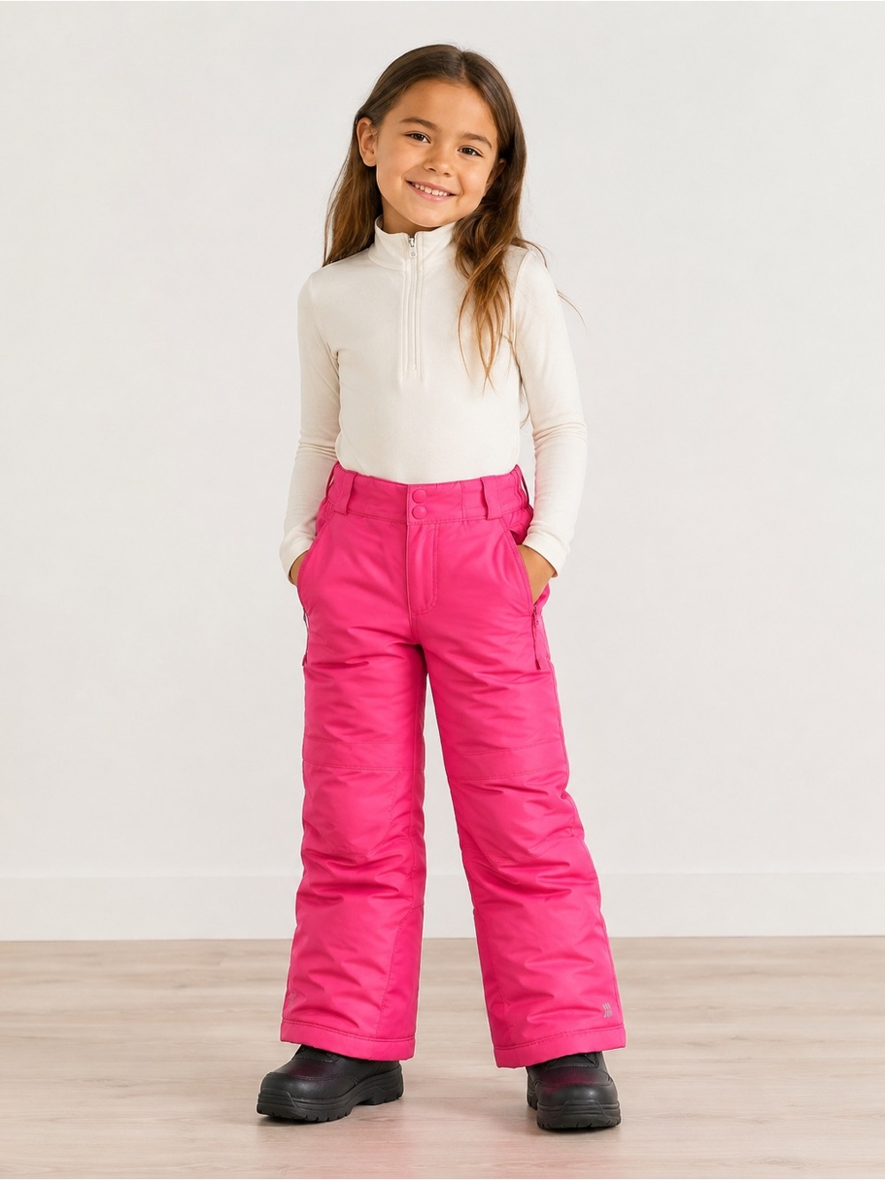 All in Motion Girls XS Bright Pink Water & Wind Resistant Snow Pants